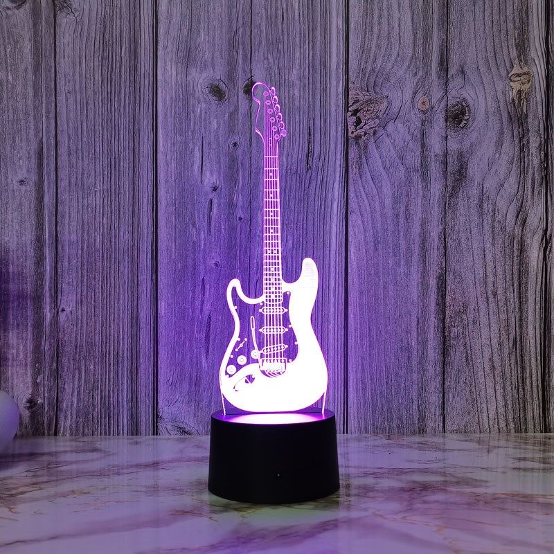 吉他七彩小夜灯触控变色装饰台灯卧室床头氛围灯电竞房电脑桌灯,家装灯饰光源,小夜灯,淘宝优惠券,粉丝福利购,淘宝优惠卷