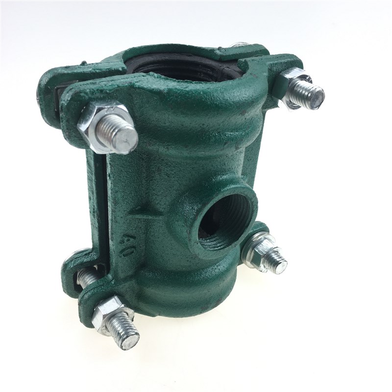 哈夫分水器抢修通补漏卡子球墨铸铁镀锌管变径堵漏器增接口