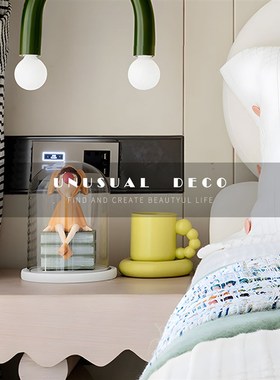 UNUUL DECO样板间女孩房床头柜现代儿童房软装饰品