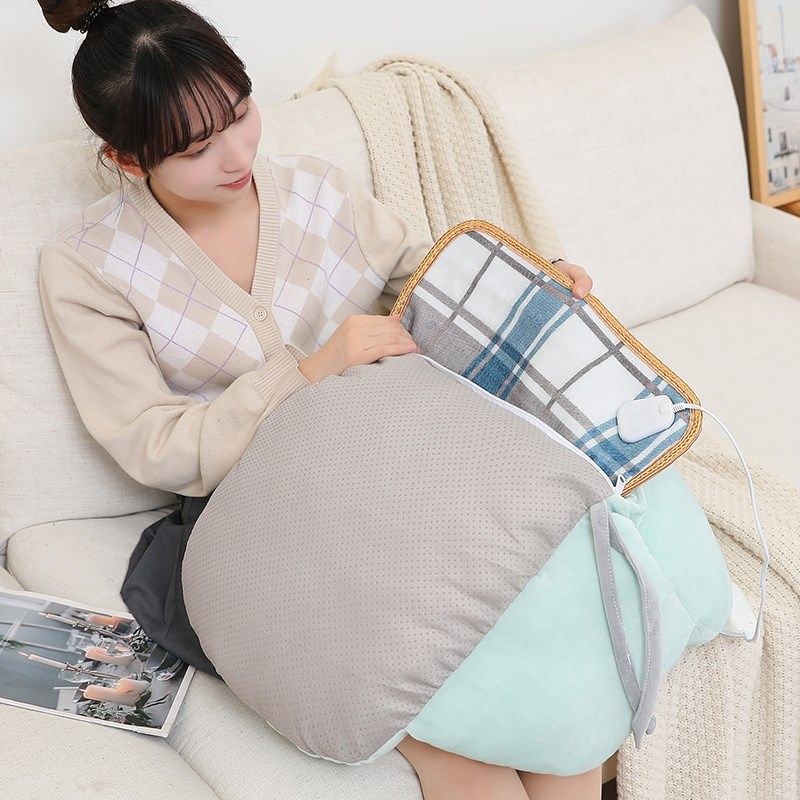 加热椅子坐垫靠背一体久坐护腰沙发办公室座椅垫加厚毛绒屁股垫冬,居家布艺,床头靠垫,淘宝优惠券,粉丝福利购,淘宝优惠卷