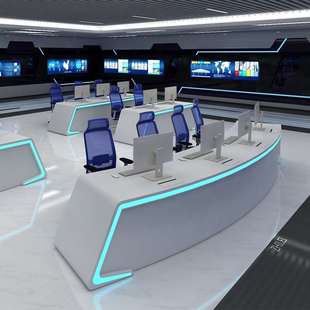 定制烤漆指挥台监控中心调度台现代指挥中心操作台安防控制台