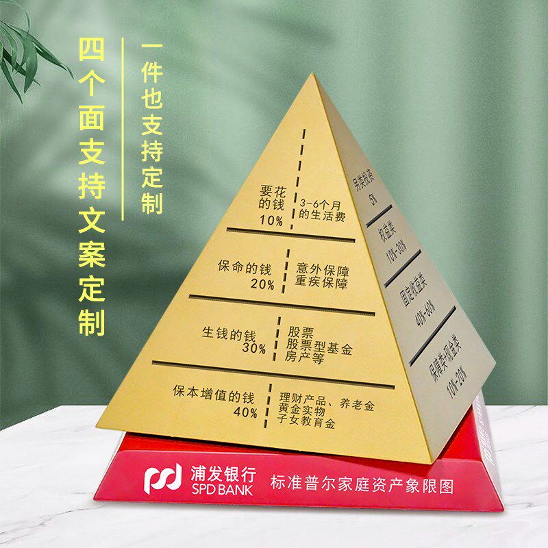 银行金字塔 定制投资理财资产配置旋转基金保险金融公司礼品