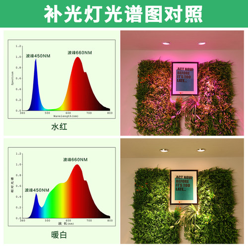 仿太阳生长灯绿植墙天墙防徒上色嵌入式补光灯