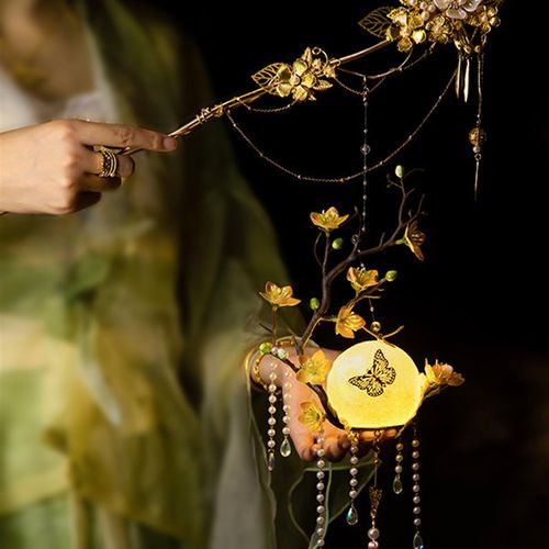 灯中秋节灯笼手工diy元宵手提古风灯笼自制材料包拍照装饰灯新