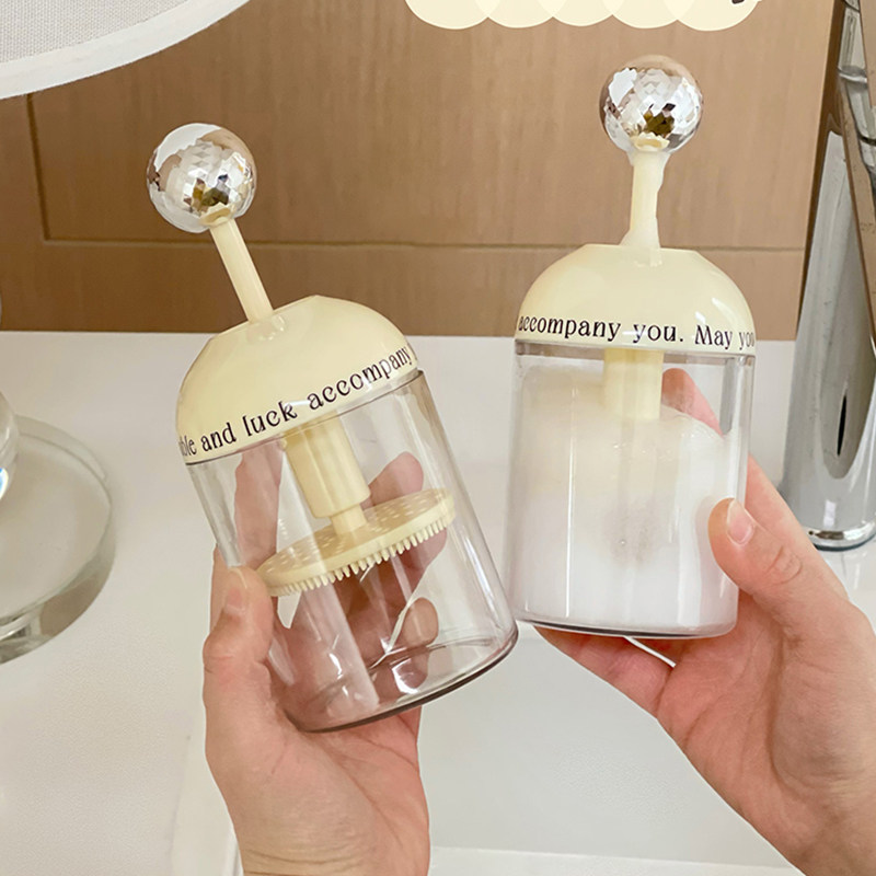 奶油风洗面奶打泡器沐浴露洗发水泡器按压式泡瓶洗脸打泡沫瓶