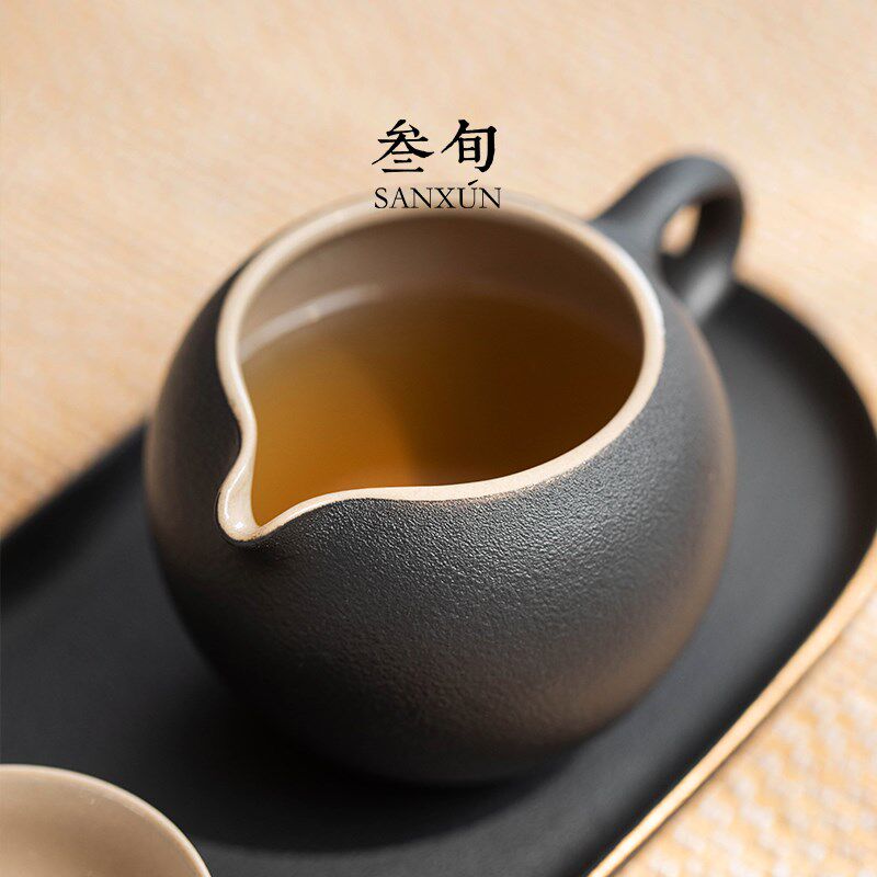 叁旬 黑陶公道杯防烫匀杯茶海分茶器功夫茶道零