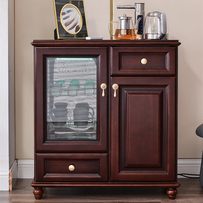 笛浪实木茶吧机家用全自动智能饮水机冷热下置水桶消毒一体茶水柜