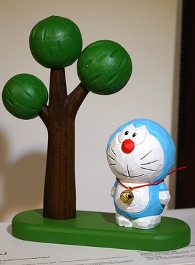 夏日荫凉】木雕树小爱办公室家居书房桌面摆放解压装饰品