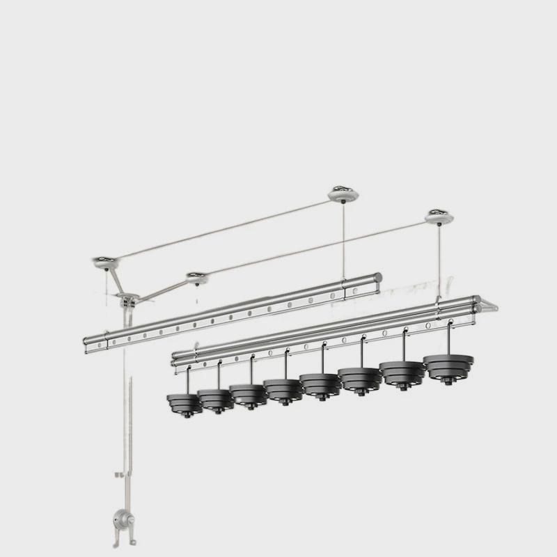 升降晾衣架手摇式阳台用手摇器手动多杆单杆晒衣杆四杆晾被架