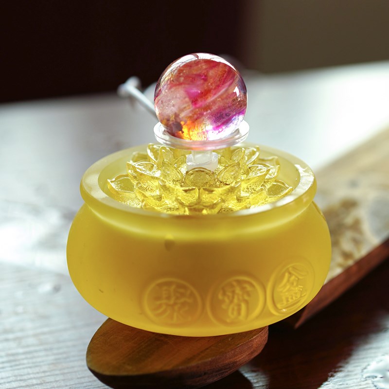 财源滚滚时来运转流水生s财摆件循环水聚宝盆摆件送礼风水轮转运