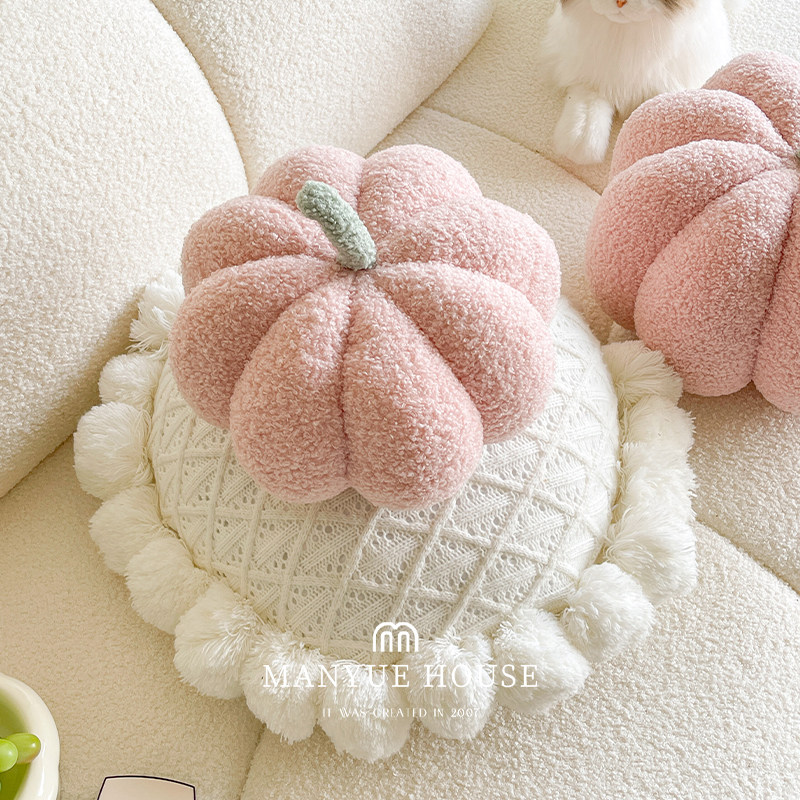 蔓越家 Du家樱粉南瓜 可爱ins沙发抱枕靠垫样板间腰靠枕牀头靠垫,居家布艺,靠垫/抱枕,淘宝优惠券,粉丝福利购,淘宝优惠卷