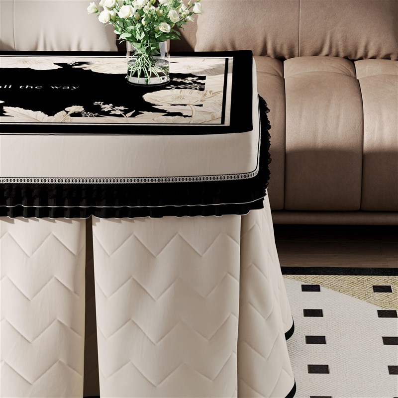 2024新款中古风烤火罩加厚烤火桌罩套H长方形电炉罩电烤炉取暖桌