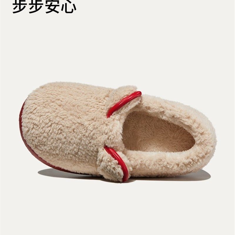 朴西包跟棉拖鞋女款冬天2025新款家居毛毛拖亲子装儿童保暖棉鞋女