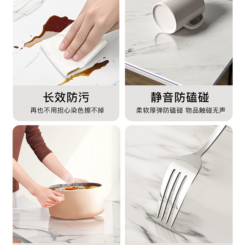 电视柜透明桌垫餐边柜鞋柜玄关高级软玻璃PVC防脏台面保护垫子