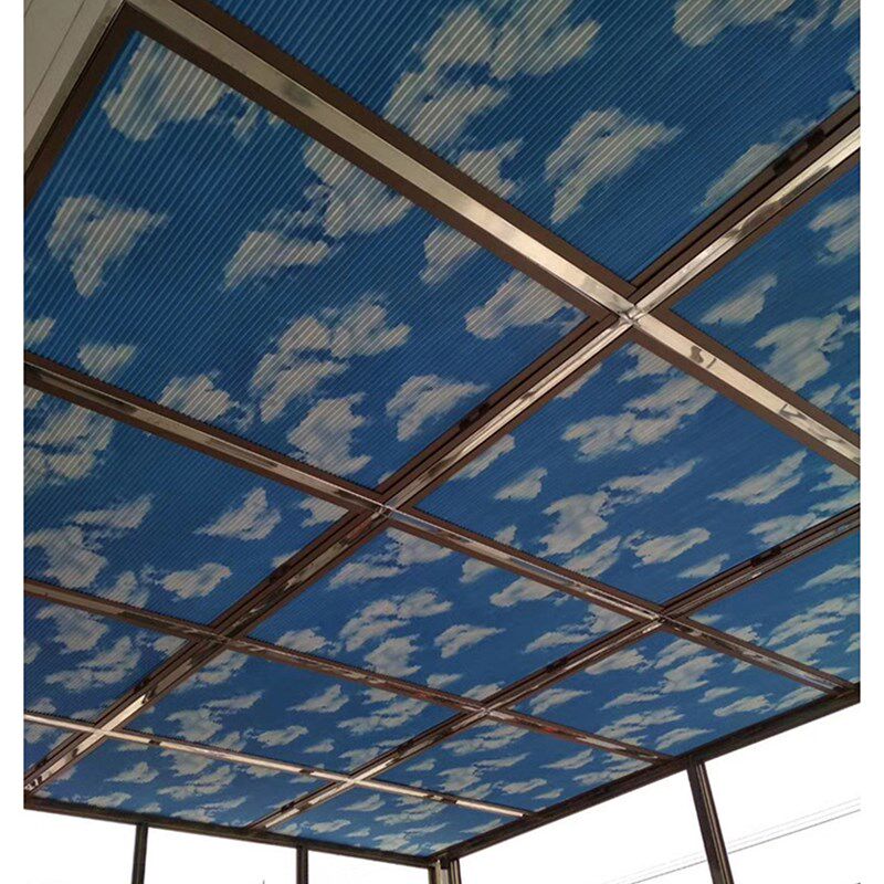 绍兴玻璃屋顶阳光房防晒窗帘阳台遮阳天棚天窗顶棚遮光隐形蜂巢帘