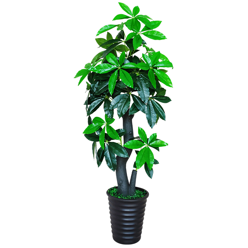 仿真发财树假花装饰植物室内假盆B栽客厅花大型落地树绿植塑料盆