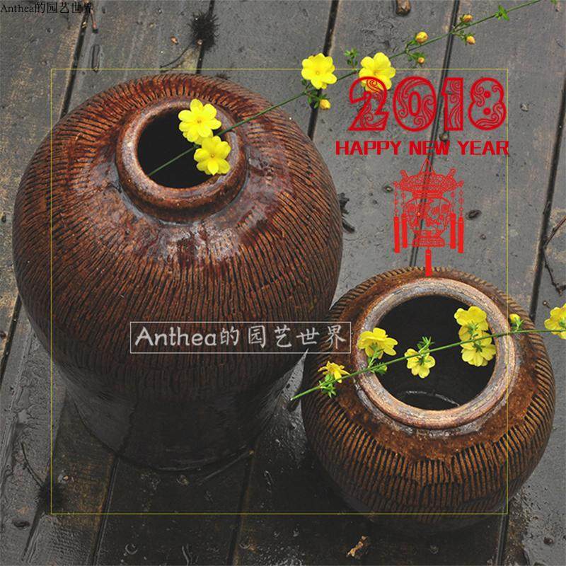 土陶坛子老坛子桌面粗陶坛中式风格花瓶客厅摆件复古花盆手工坛子,家居饰品,花瓶,淘宝优惠券,粉丝福利购,淘宝优惠卷