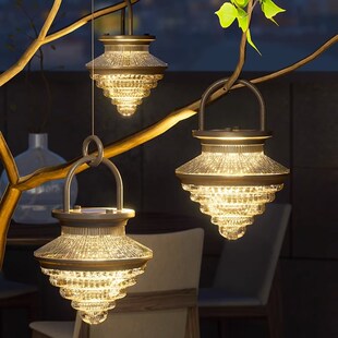 清遥清遥太阳能花园树挂灯手持灯屋亭走廊阳光房室外吊灯