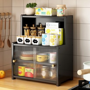 厨房碗碟收纳架台面小型碗柜家用多功能置物架杯架20W24新款储物