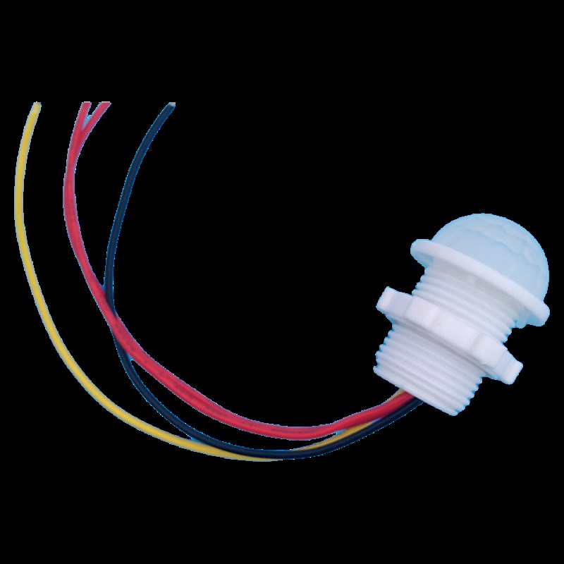 迷你红外人体感应开关12Vu/24V开关量干接点感应器模块嵌暗装探头