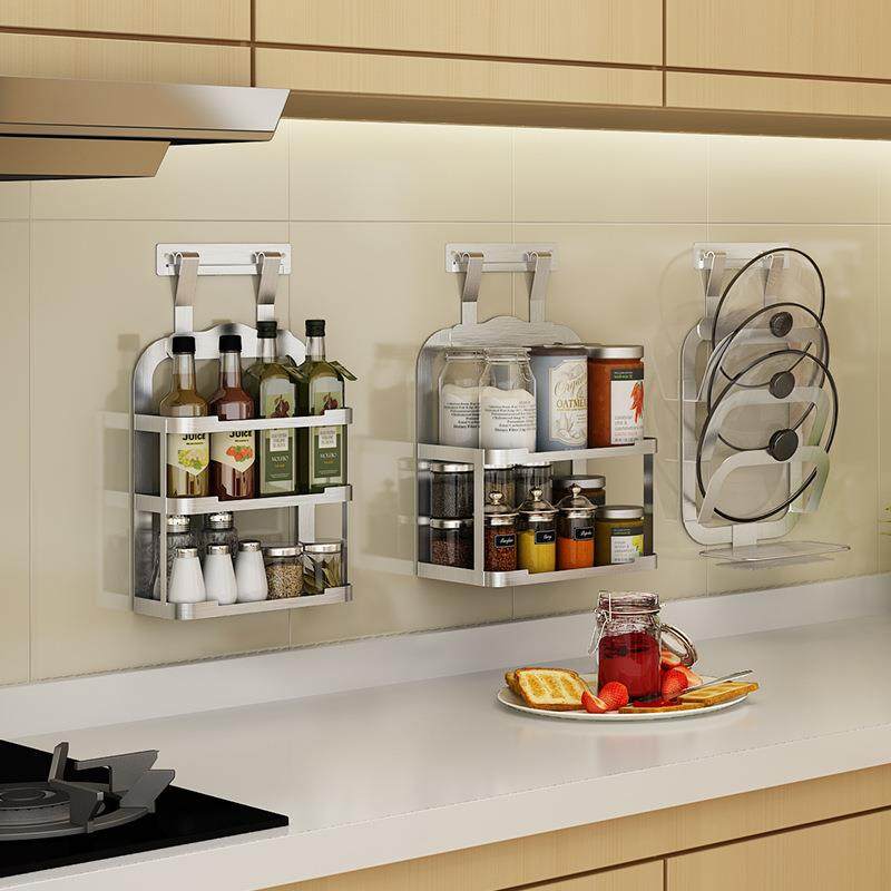 厨房置物架免打孔304不锈钢调味架碗碟收纳架子筷子置物架套装M,厨房/烹饪用具,抹布架/厨房清洁收纳架,淘宝优惠券,粉丝福利购,淘宝优惠卷