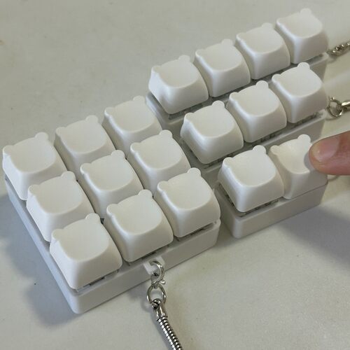熊头按键减压玩具钥匙扣挂件