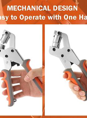 供跨境10mm气眼手持打扣钳便携式按压气眼钳含200个金银色扣环