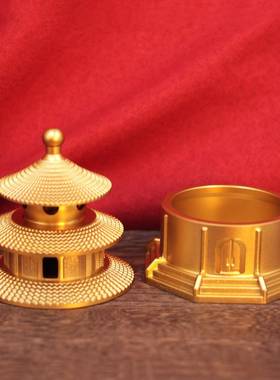 黄铜仿古天坛香炉家用室内熏香茶道檀香沉香盘香客厅大号创意摆件