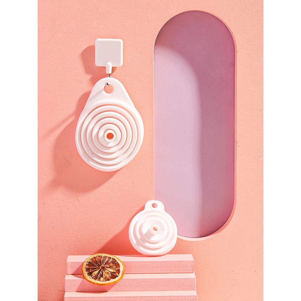 可伸缩折叠迷你漏斗家用油壶油漏斗大口径硅胶加油倒油小号酒漏斗