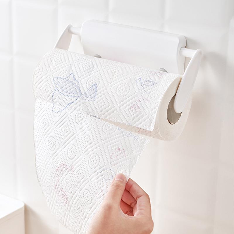330AAB日本原单可拉伸调节粘胶式纸巾架厨房用纸巾架卷纸巾挂架