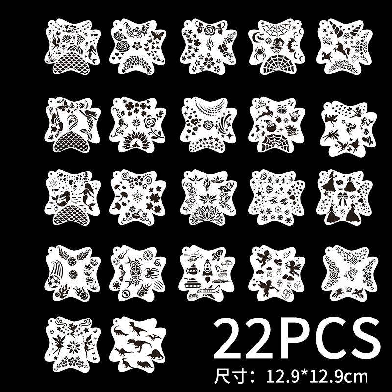 儿童脸部动物彩绘模版画脸工具diy涂鸦绘画模版舞台妆镂空模版