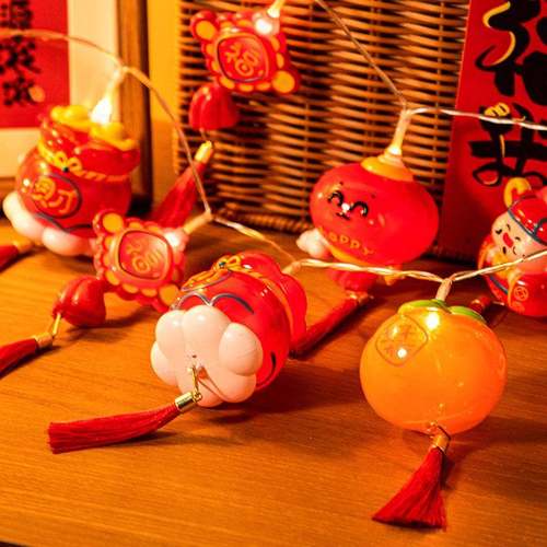 2026马年新款发光灯笼挂串元旦客厅装饰用品春节过年氛围装扮布置
