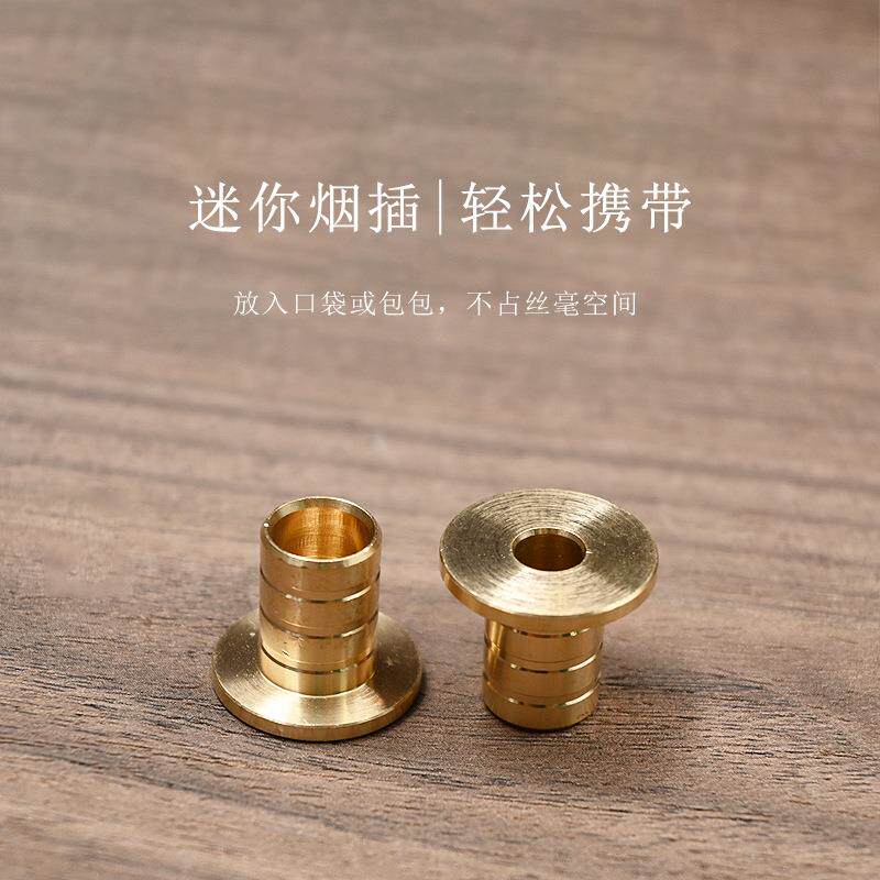 黄铜烟插仙家用品大全插烟器供奉底座插香座佛堂供烟器烟供盘