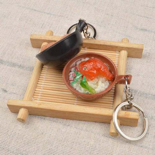 新款仿真食品砂锅菜pvc软胶模型玩具钥匙扣汽车挂件男女包包挂件
