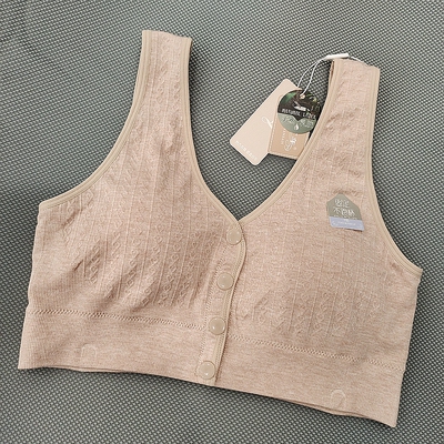 71011乳胶内衣中老年女背心式前扣无钢圈文胸71023 71025