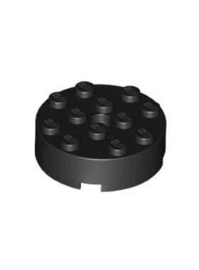 乐高/LEGO积木零配件 4558957 87081 黑色 4x4 圆柱砖带拴孔