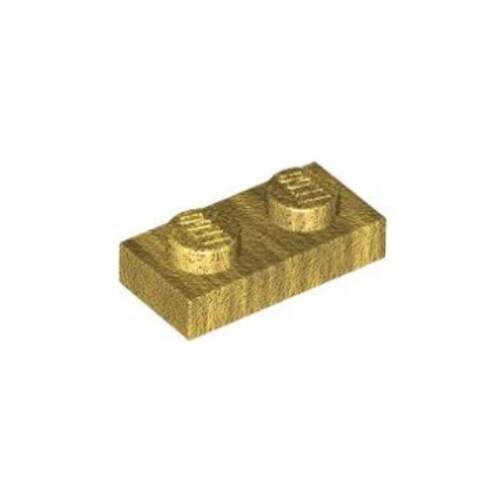 乐高/LEGO积木零件 6218047 3023 珍珠金色 1x2 基础板