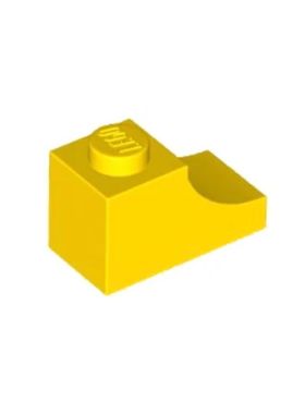 乐高/LEGO积木零件 6425974 78666 黄色 1x2x1 弧形屋顶斜坡件