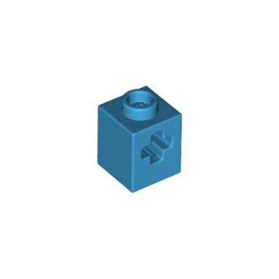 乐高/LEGO积木零配件 6446031 73230 深湖蓝色 1x1 带十字轴孔砖