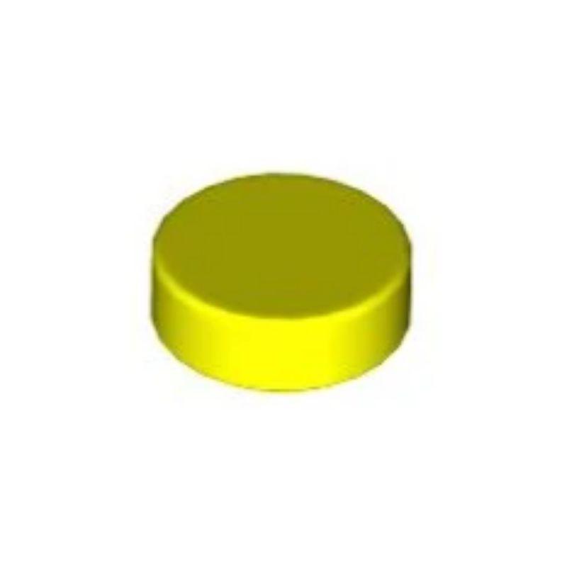 乐高/LEGO积木零件 6376825 35381 98138  亮黄色 1x1圆光面板