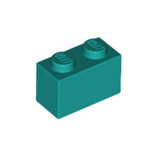 乐高/LEGO零件 6217659 3004 93792 4121500 蓝绿色 1x2 基础砖