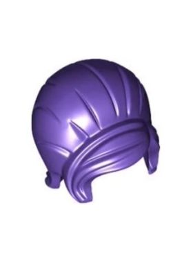 乐高LEGO零件 6368301 15503 深紫色 蜂巢形侧刘海 女生 人仔头发