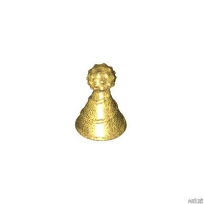 乐高/LEGO积木零件 6287612 24131 珍珠金色 派对帽 生日帽子