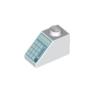 白色2x1斜面砖印刷件 乐高 3040bpr0013 6329697 收银机键盘 LEGO