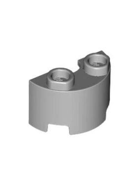 乐高/LEGO积木零配件 6311384 68013 浅灰色 1x2x1中空弧形墙壁砖