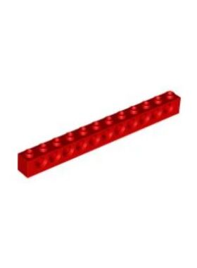 乐高/LEGO零件 389521 3895 红色 1x12带11孔 孔砖 方梁 配件