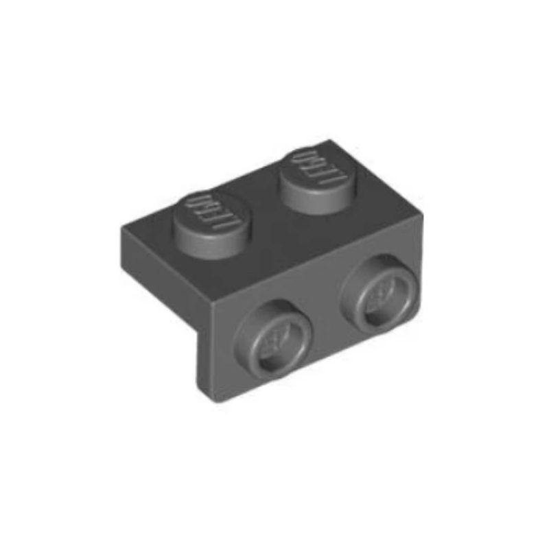 乐高/LEGO积木零配件 6214341 99781 深灰色 1x2 托架侧面砖