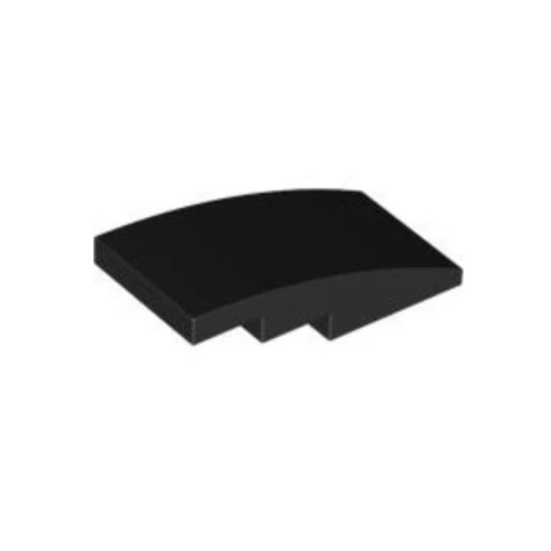 乐高/LEGO积木零配件 4647286 93606 黑色 2x4 斜坡面砖弧形砖