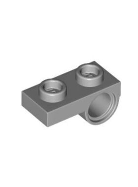 乐高LEGO零件 6168633 28809 18677浅灰色1x2底侧带一孔板6089147