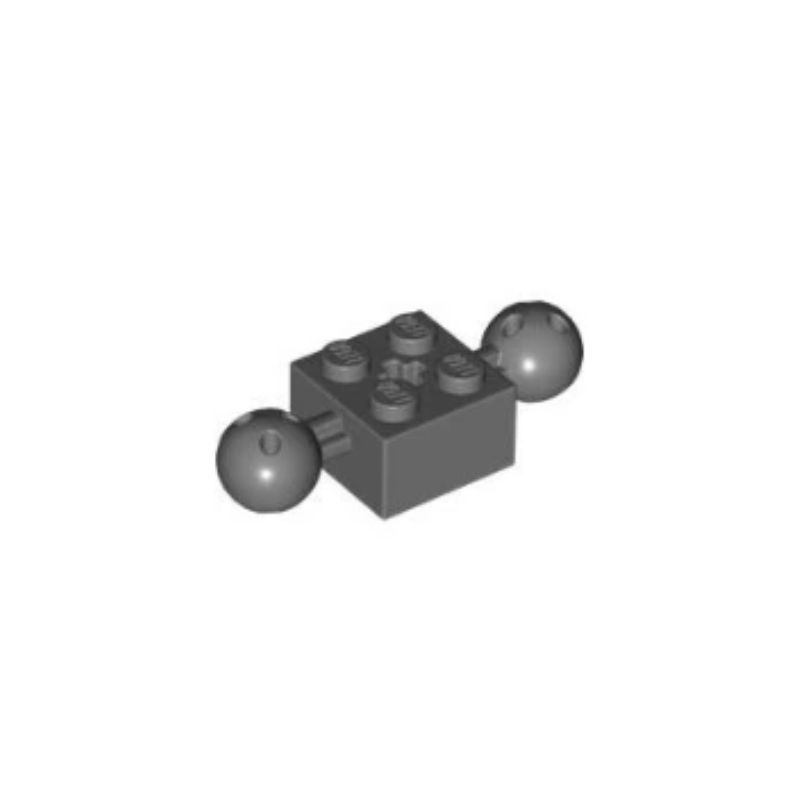 乐高/LEGO积木零配件 6065816 17114 57908 深灰色 2x2带球砖